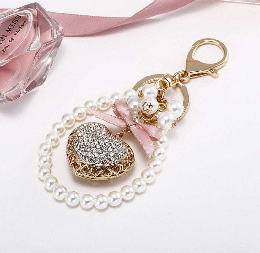 “Pearl Heart” Charm
